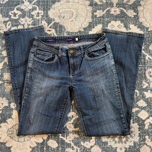 Vigoss Blue Boot Cut Jeans with Vintage Fading Juniors 9